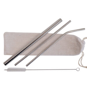 Quench Reusable Stainless Steel Straw Set
